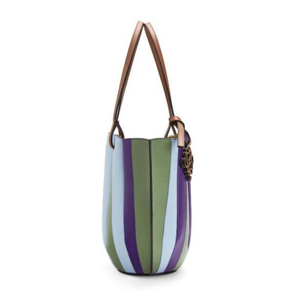 【ロエベ】国内発送★シェル トートバッグ スモール ストライプ